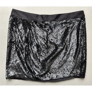 Haute Hippie Black Sequin Mini Skirt